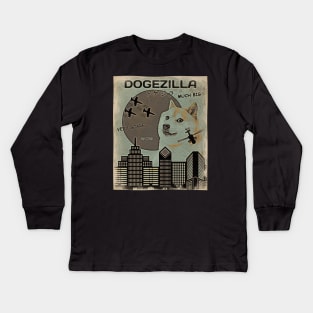 Dogezilla (Vintage) Kids Long Sleeve T-Shirt